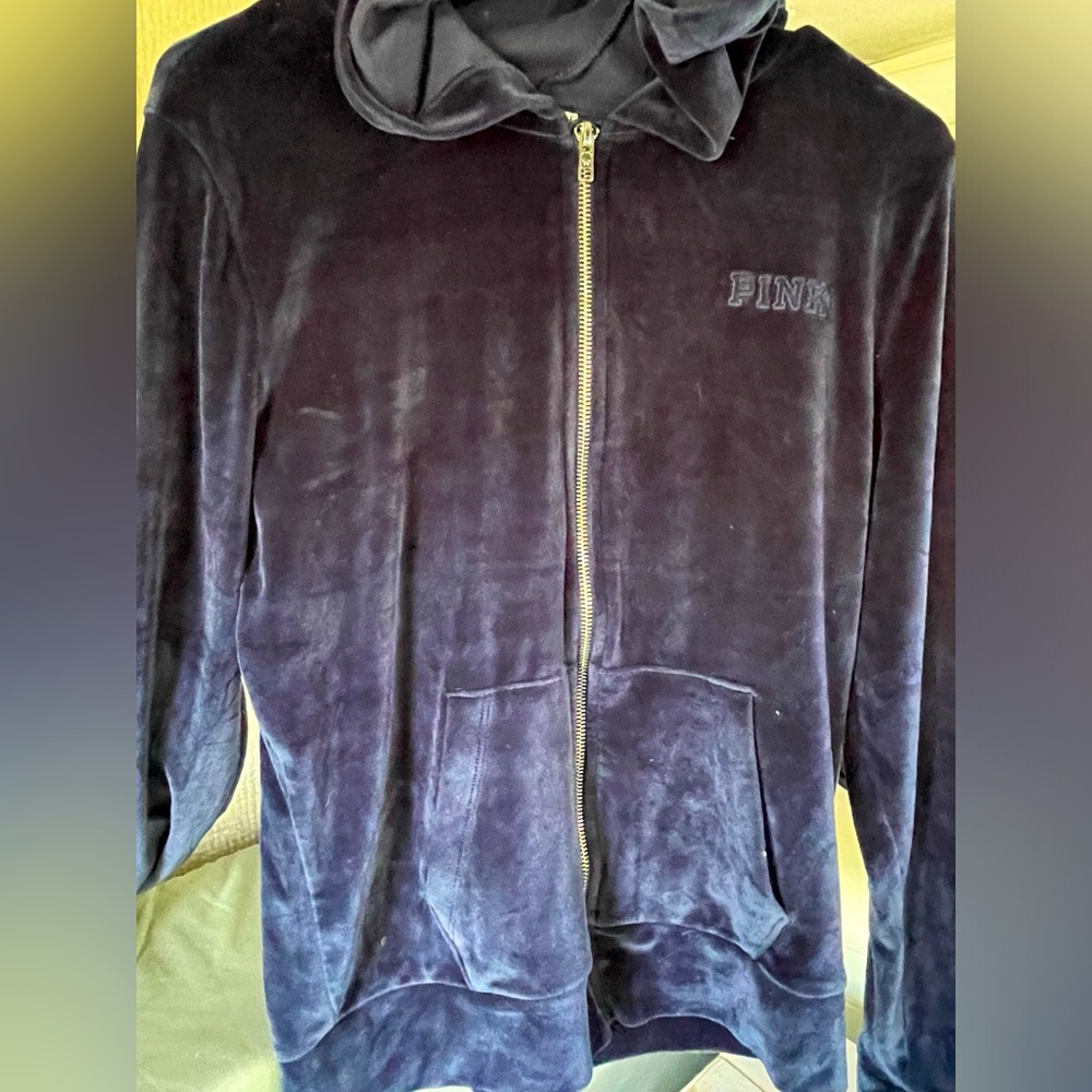 Victoria secret pink. Navy blue hoodie